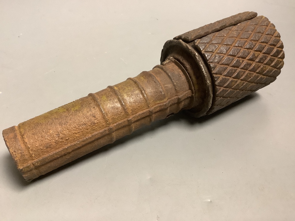 An inert WWII Russian RGD33 stick grenade. Please note - only available to UK buyers. Collection only - postage not available.